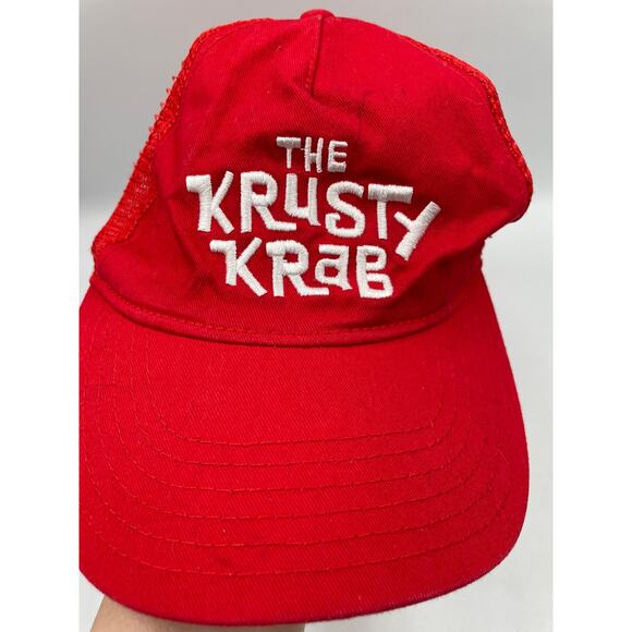 THE KRUSTY KRAB Official SpongeBob Squarepants Snap Back Trucker Hat Cap - Picture 1 of 7